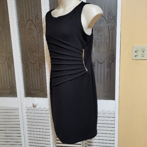 Ivanka Trump Ladies Black Dress With Side Zipper Accent - Picture 4 of 10